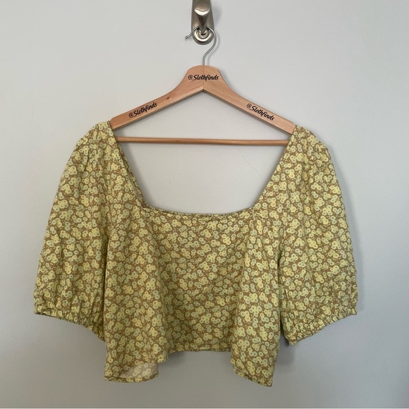BP x Nordstrom Boho Floral Square Neck Crop Top- Size 1X- NWT - Picture 9 of 9